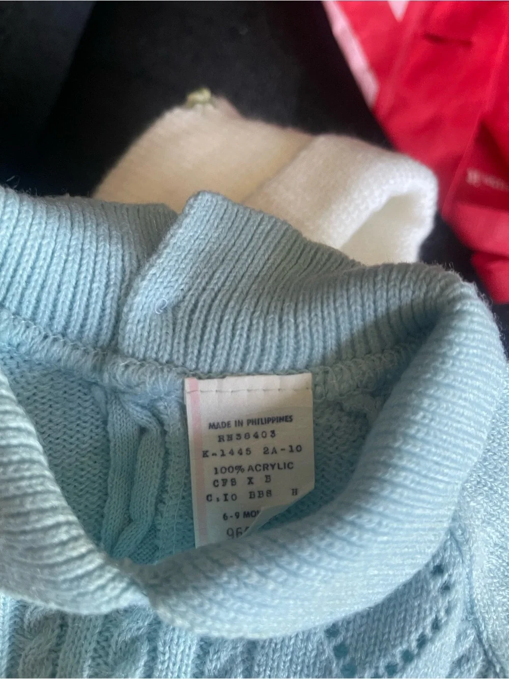 Vintage Baby Togs Knit One-Piece Bubble Romper Cable Diamond